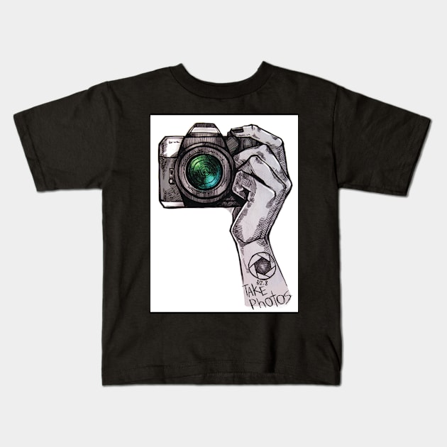 Take photos Kids T-Shirt by MadnessMalina